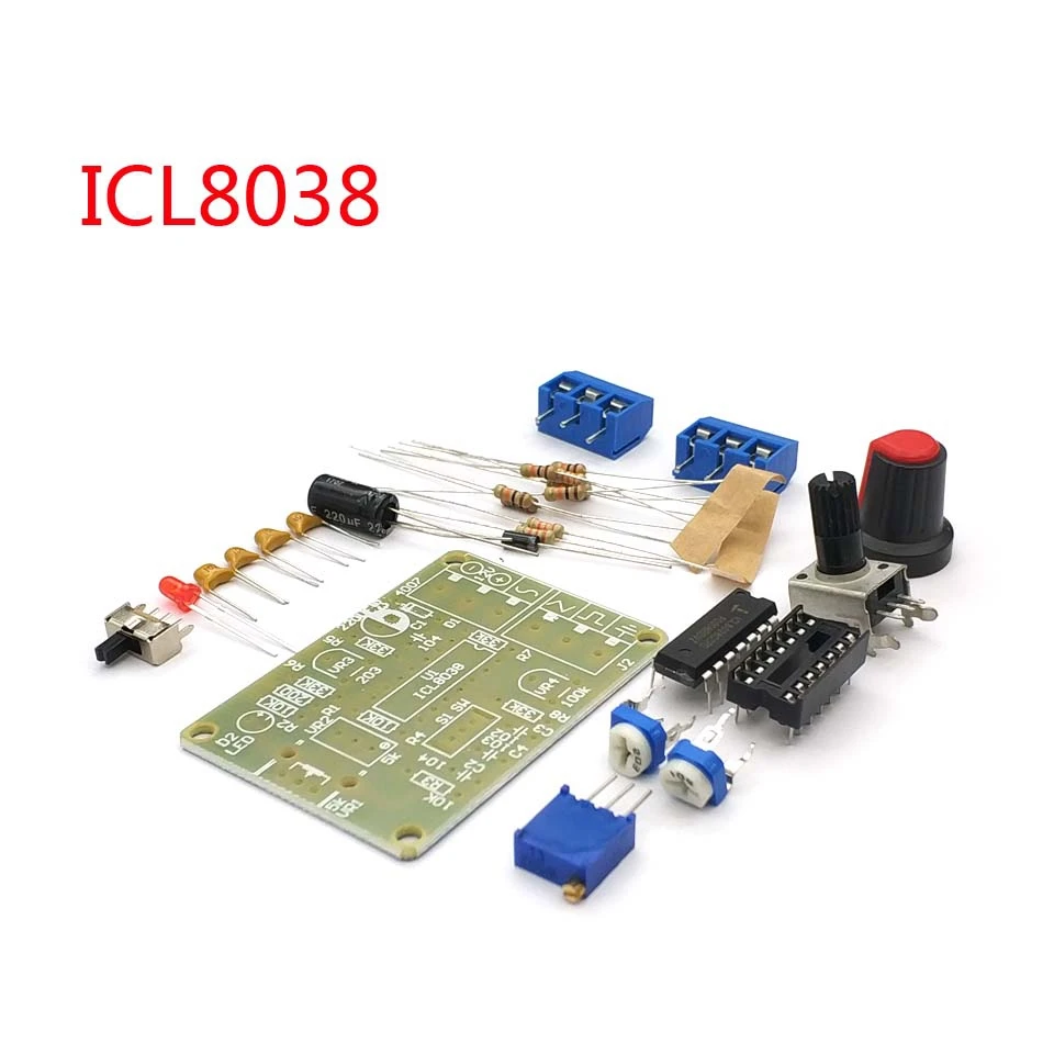 

Модуль генератора сигналов ICL8038 с монолитной функцией, набор «сделай сам», синусоидальный квадратный треугольник