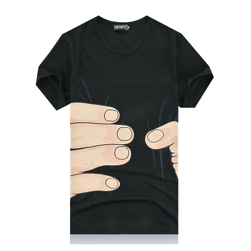 Мужские топы футболки лето 2019 большая рука 3d футболка мужская хлопковая одежда