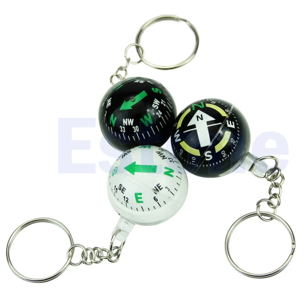 

Ball Keychain Liquid Filled Compass For Hiking Camping Travel Outdoor Survival