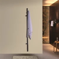 are matt black single bar wall mounted stainless steel 304 towel rail electric heated towel dryer towel warmer hz 935