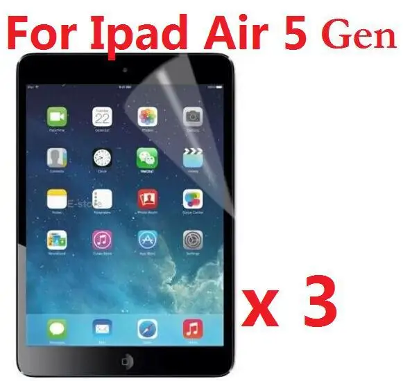 

Прозрачная полноразмерная передняя защита экрана для Ipad Air 5 Gen + розничная упаковка + 3 шт./лот