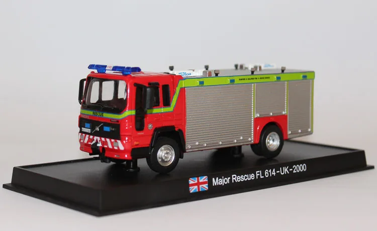 1:64 Ретро симулятор майора спасательный FL 614 UK 2000 пожарная машина Коллекция Модель