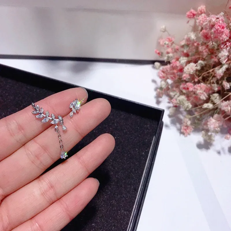 Женские асимметричные серьги Ajojewel роскошные с цирконием кубической огранки