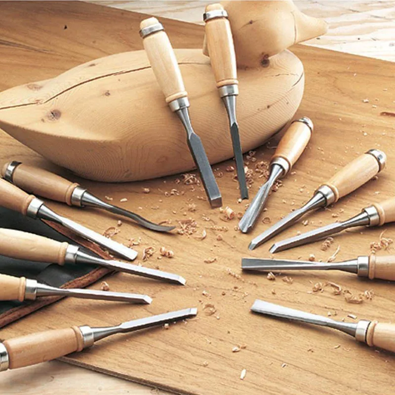 

Hot 12pcs/Set New Multi Tool Hand Wood Carving Chisels Tools Kit For Basic Woodcut DIY FQ-ing