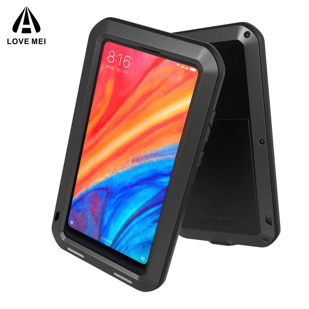 LOVE MEI Metal Aluminum Case For Xiaomi Mix2 Heavy Duty Armor Outdoor Shockproof Waterproof Powerful Max2 Mix2s | Мобильные телефоны