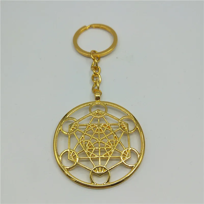 Новинка Лидер продаж брелок Metatron's Cube с серебряным покрытием и брелоки для