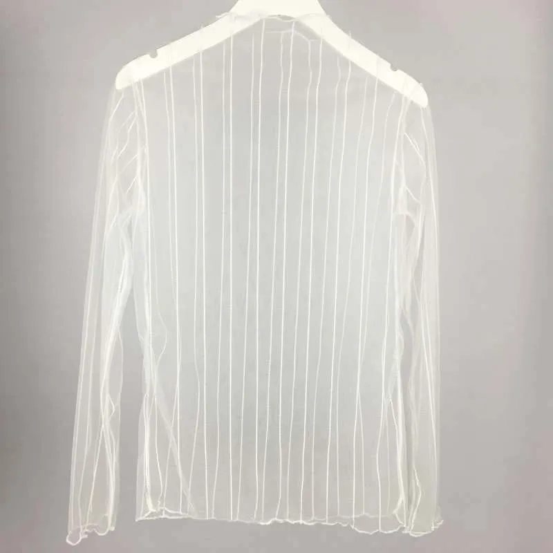 Блузка женская кружевная в Корейском стиле пикантная прозрачная ажурная