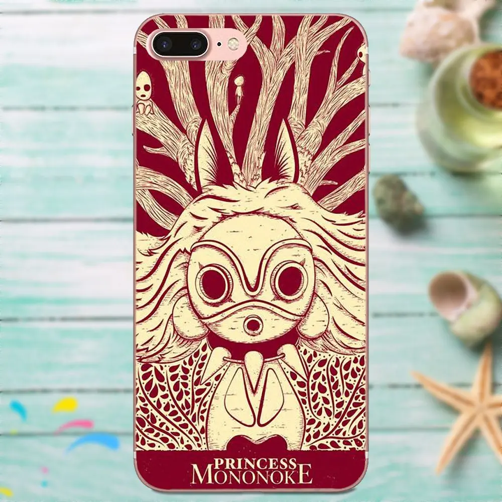 Мягкий чехол для телефона принцессы Mononoke Fan Art Apple iPhone 4 4S 5 5C 5S SE 6 6S 7 8 Plus X XS Max XR Custom