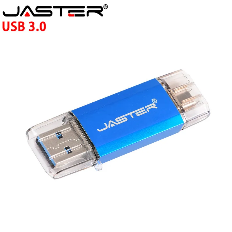 JASTER TYPE C USB3.0 USB флеш накопитель для Android системы 128 Гб 64 ГБ 32 16 4 внешний 2 в 1 флешка|USB