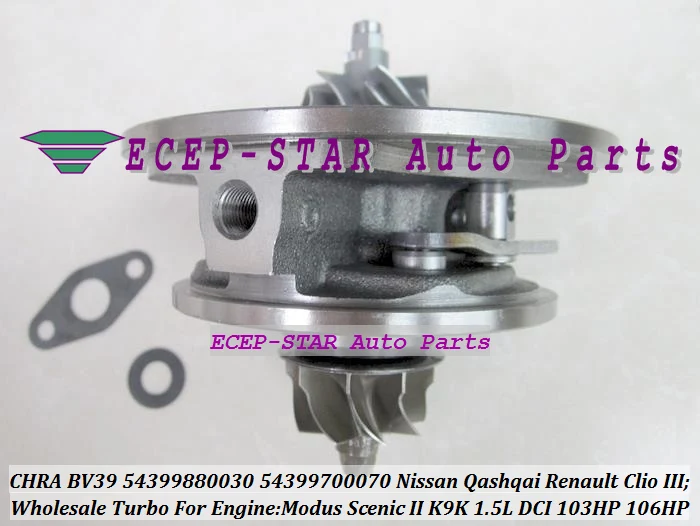 Турбокомпрессор BV39 54399700030 54399880030 для NISSAN Qashqai Renault Clio 3 Megane 2 K9K 732 1.5L 106HP|cartridge
