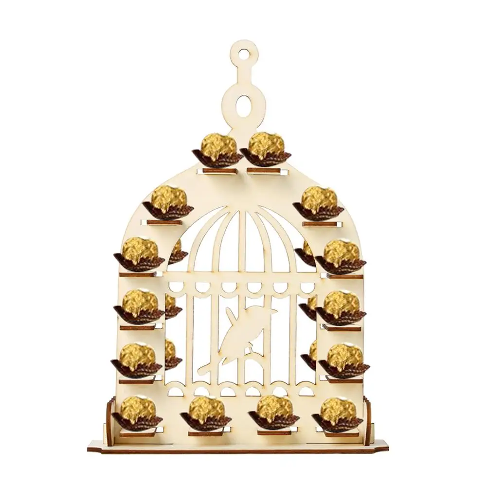 Chocolate Stand B Деревянная подставка для шоколадных пончиков в форме сердца 3D подставка для десерта для свадебной вечеринки украшение дома Свадебная вечеринка - Цвет: Chocolate Stand B