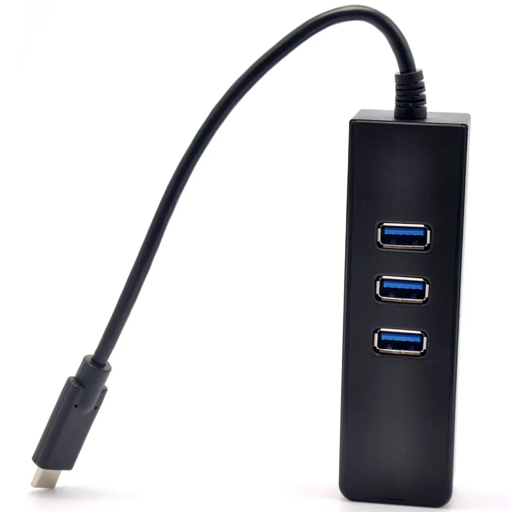 USB 3 1 Тип-C до 3-Порты и разъёмы Hub с адаптер Gigabit Ethernet RJ45 10/100/ 1000 Mbps Realtek RTL8153 USB-C