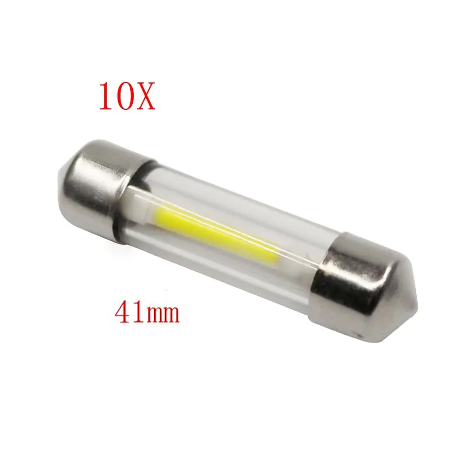 Gfoloza C5W Car Interior Dome Festoon Light Led 31/36/39/41mm C10W DC12V Pure White Reading License Plate Lamp 10pcs | Автомобили и
