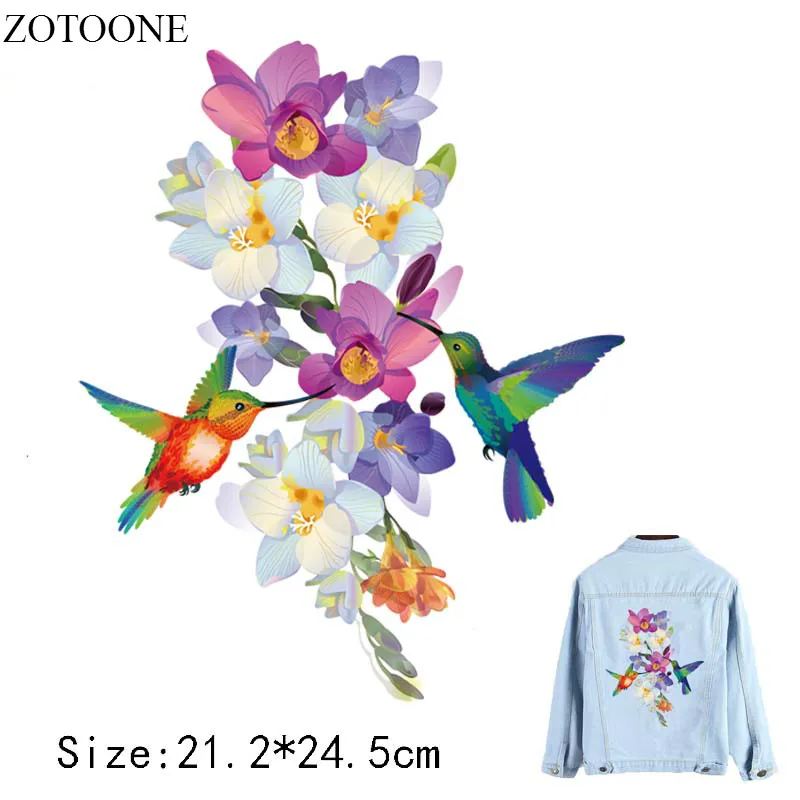 ZOTOONE большая птица винтажные строительные термотрансферные термопатчи для