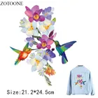 Термоклейкие нашивки ZOTOONE с изображением крупных птиц в винтажном стиле, термоклейкие, для одежды, куртка, сделай сам, модель D1, заплатка-аппликация в виде цветка