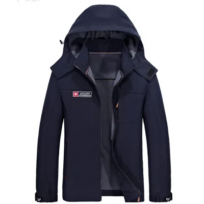 Jaqueta masculina, ветровка militar, верхняя одежда, куртка для мужчин, chaqueta hombre, военная куртка, брендовая повседневная мужская куртка - Цвет: Синий