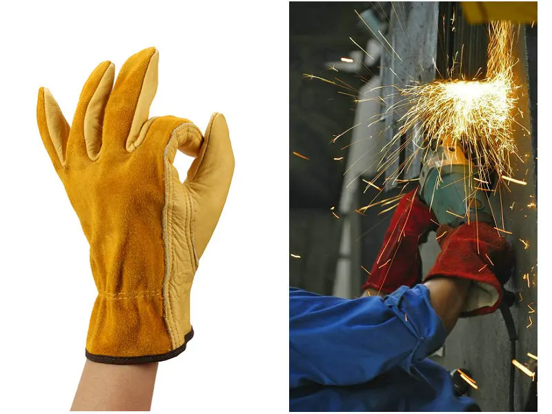 

Safety Gloves Cowhide Driver Security Protection Safety Workers Welding Moto Hunting Hiking Gloves For Men's Work