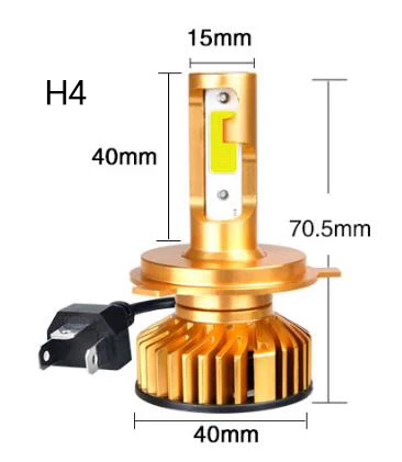 Aceersun 2 шт. F2 автомобиля H4 светодиодный фар H1 светодиодный H7 H11 9005 9006 HB3/4 72W фары для 8000LM моноблочные светодиодные чипы Turbo Вентилятор 6500K 12V передние фары лампы - Цвет: H4