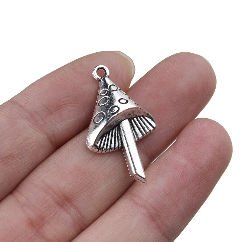 10 шт./лот подвеска в виде гриба из сплава растения брелок браслет аксессуары для