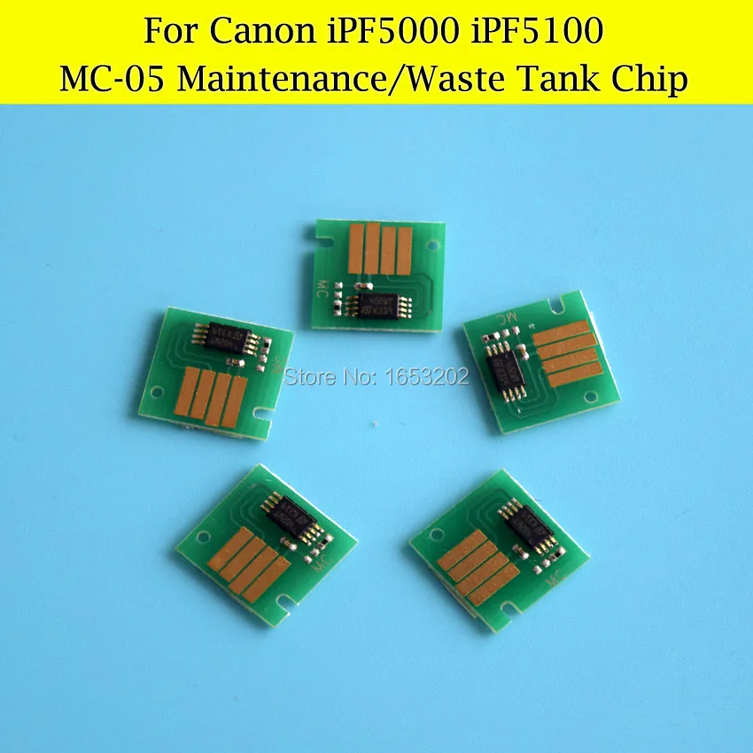 5 шт./лот MC 05 чипы для Canon iPF5000 iPF iPF5100 технического обслуживания/чипы чернильного