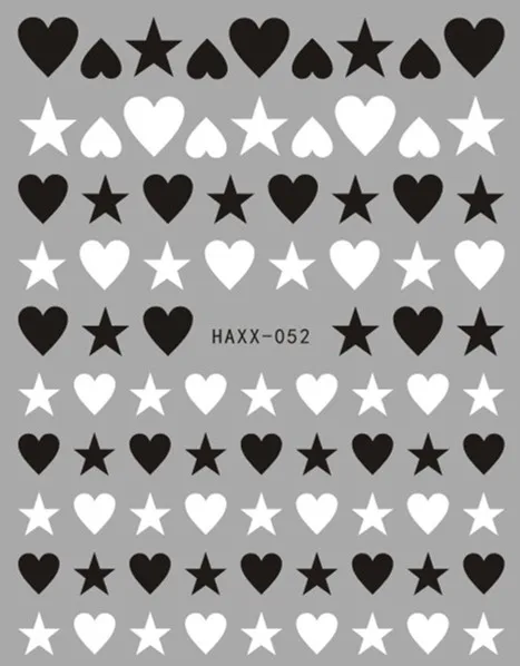 Серия Hanyi геометрический шаблон в форме сердца HAXX-52-53 стикеры 3d на ногти nail art