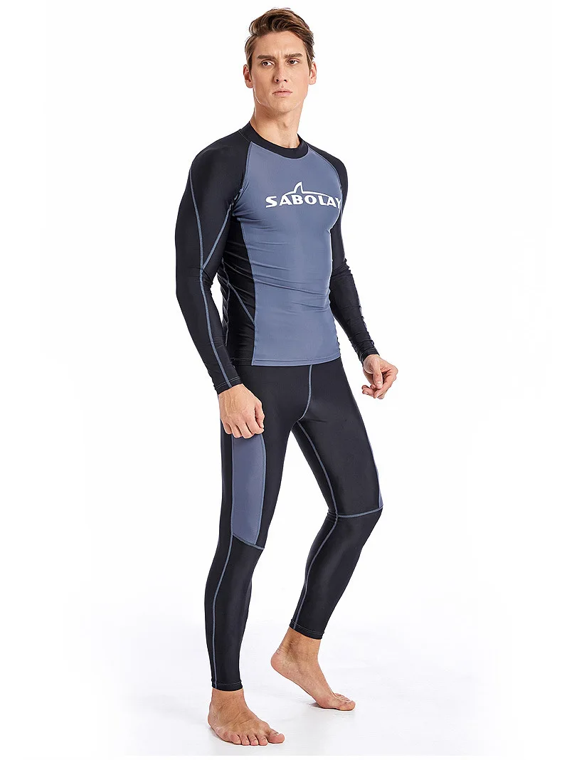 Sabolay рубашка для плавания для мужчин rhguard lycra surf uv с длинным рукавом для плавания рубашка купальники для мужчин с длинным рукавом |-f-| брюки одежда для серфинга
