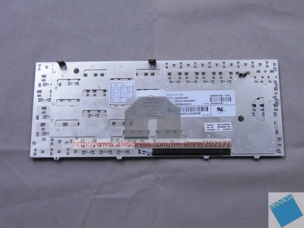Клавиатура для ноутбука 482280-AB1 468509-AB1 серебристая HP Compaq 2133 2140 Тайваньская 100%