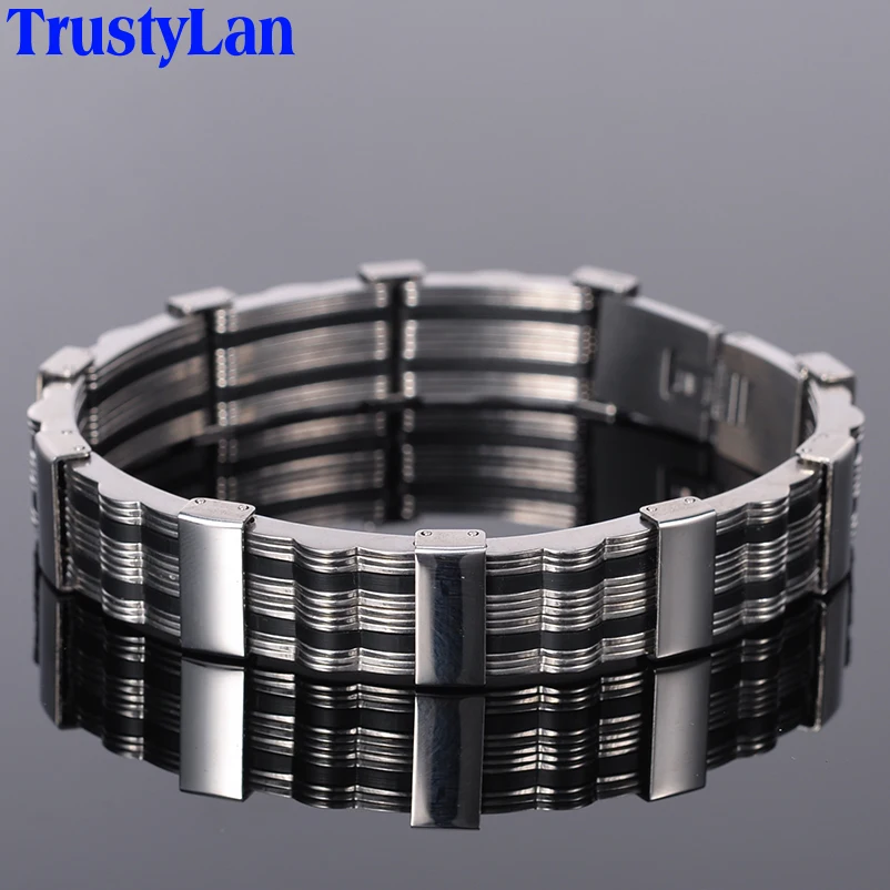 TrustyLan модный новый браслет с подвесками для мужчин мужской твердый из