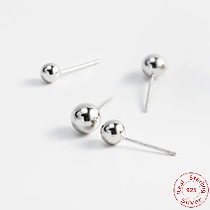 

Женские серьги-гвоздики из серебра 925 пробы, 6 мм