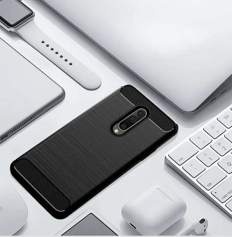 Original Oneplus 7 pro case Personalized oneplus Case Black silicon Wire drawing pattern cover for |