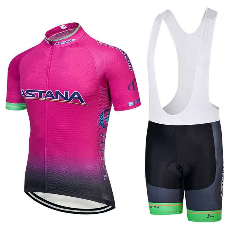 Pic Color Команда Астана Велосипедная форма комплект мужские велосипед Майо MTB Гонки Ropa Ciclismo Лето Hombre; богемный комплект, Roupa велосипед Джерси - Цвет: Pic Color