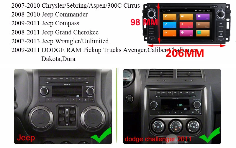 Android 9 0 четырехъядерный автомобильный DVD gps плеер для JEEP Wrangler Компас Grand Cherokee DODGE