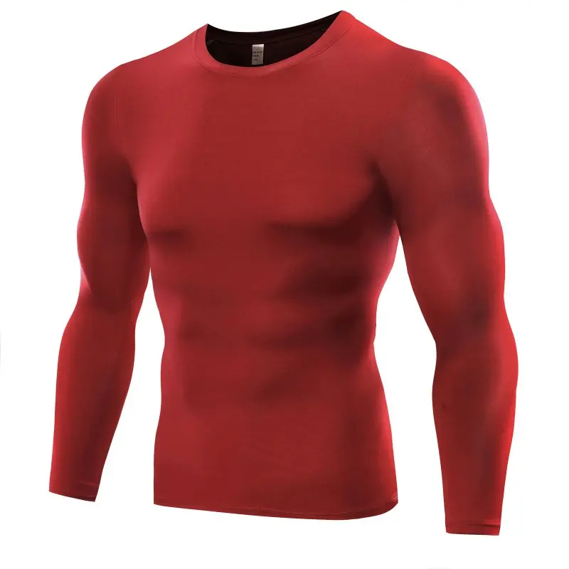 

Mens Compression Under Base Layer Top Long Sleeve Tights Sports Running T-shirts Cycling Jersey New Arrival