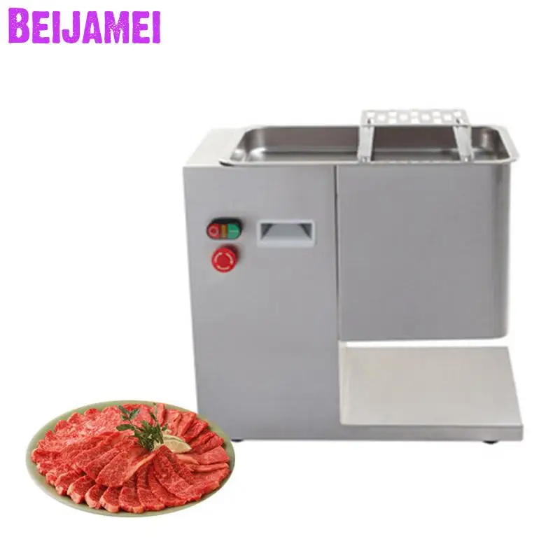 Preise BEIJAMEI Desktop Typ Edelstahl Elektrische Frische Fleisch Slicer Kommerziellen Fleisch Slicer Schneiden Fleisch Maschine