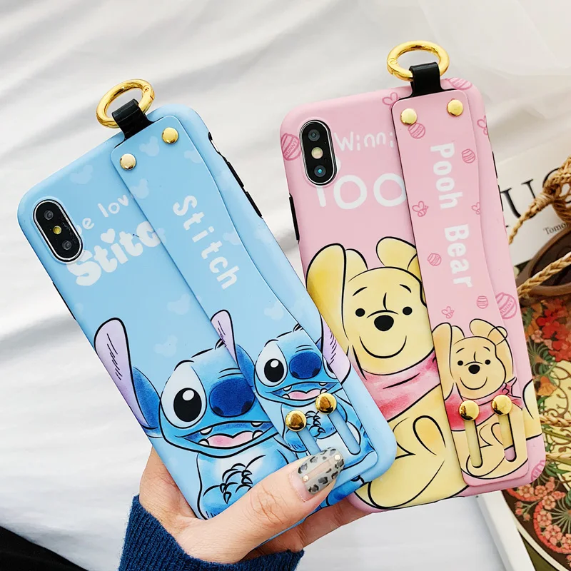 Для iphone XR XS max X милый ремешок на запястье мягкий чехол для телефона для iphone 8plus 7 7plus 6 6S 6p мультяшный чехол с ромашками