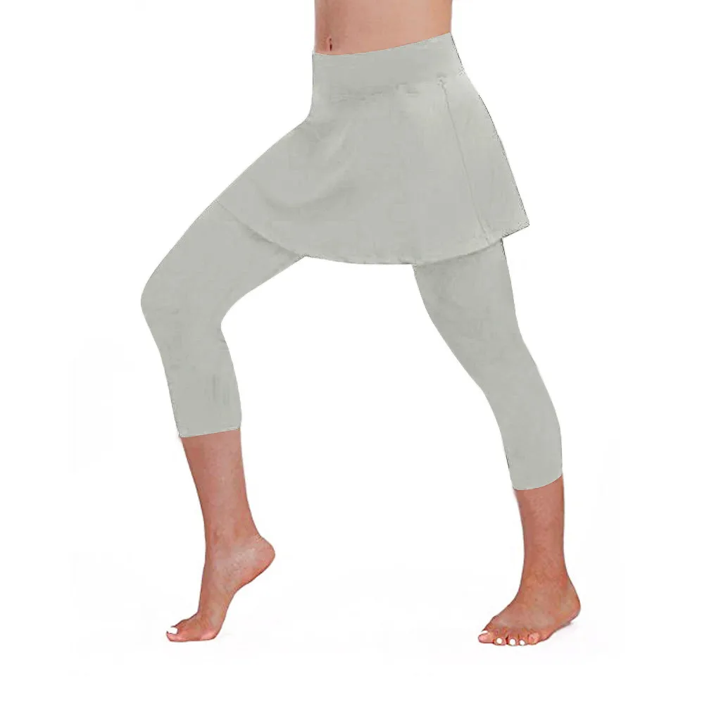 Pantalones Cargo Para Mujer, женская повседневная юбка, леггинсы, брюки для тенниса, спорта, фитнеса, укороченные кюлоты, брюки-кюлоты