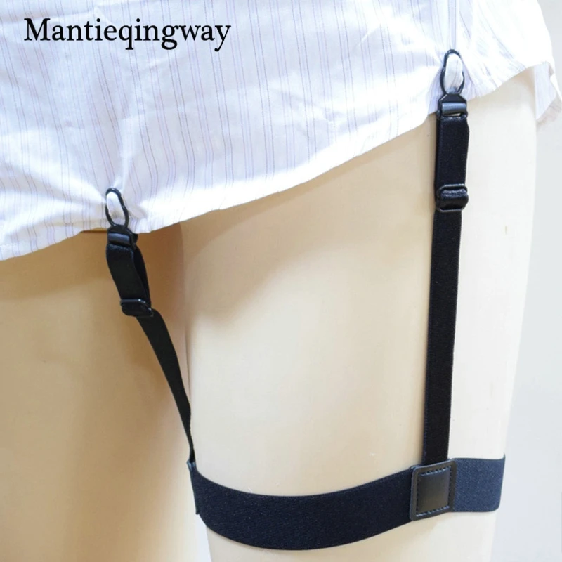 Mantieqingway Мужская рубашка остается держатели для мужчин s подтяжки эластичные