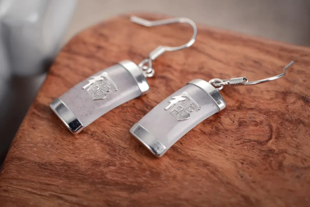 Серьги из натурального зеленого авантюрина AAA&gt Бесплатная доставка | Украшения и