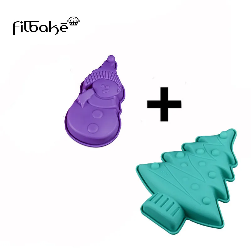 FILBAKE 2 шт. силиконовые принадлежности для рождества снеговика Рождественская
