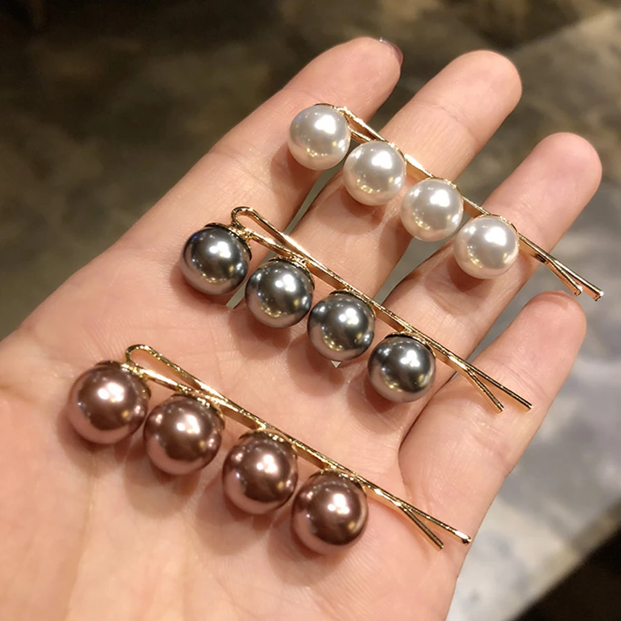 Модные Шпильки с жемчугом для девочек barrettes заколка волос зажим ювелирные