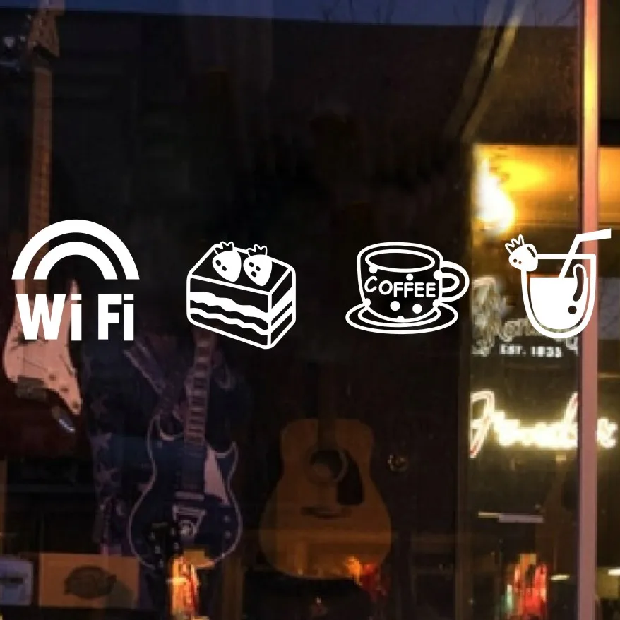 Wi-fi сок кофе кафе iicon наклейки украшения домашнего декора моды милые