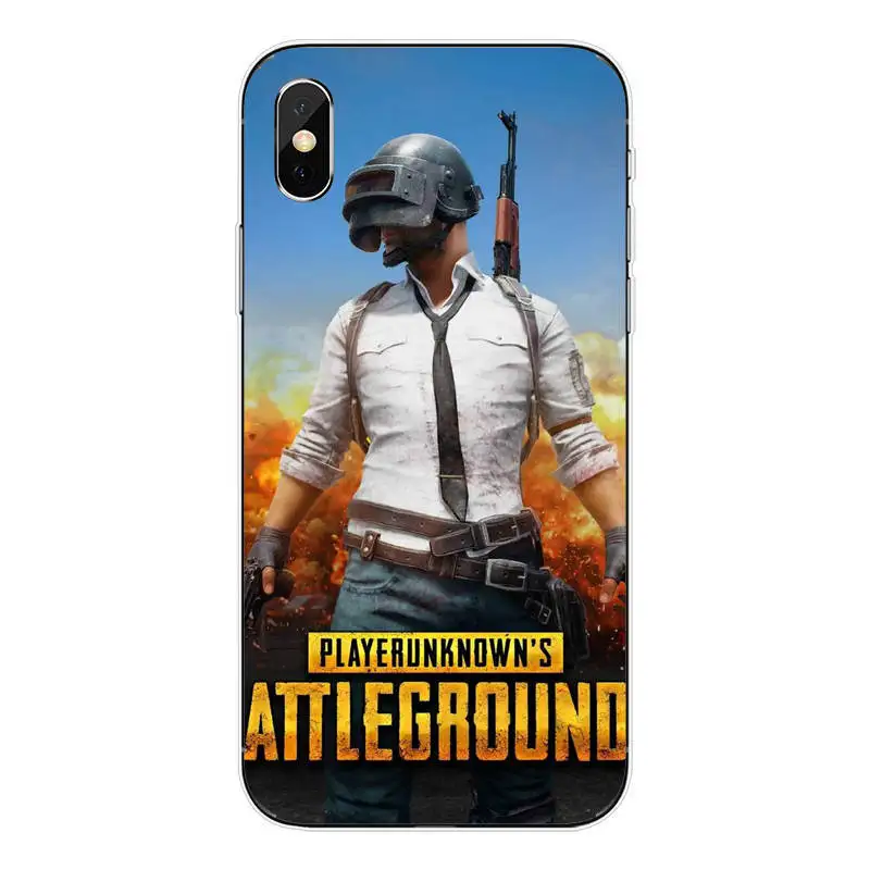 TPU Роскошный мягкий ТПУ чехол для телефона PUBG Game для iPhone 11 Pro MAX SE 6 6splus 7 8Plus 5 5S 6 6S 7 8 MAX XR XS X10 Copue - Color: TPU