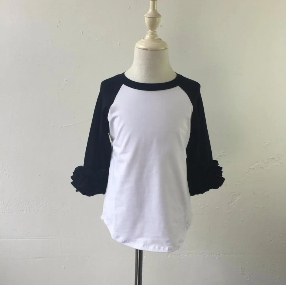 Футболка для мамы и дочки Детские реглан с оборками простая футболка детский