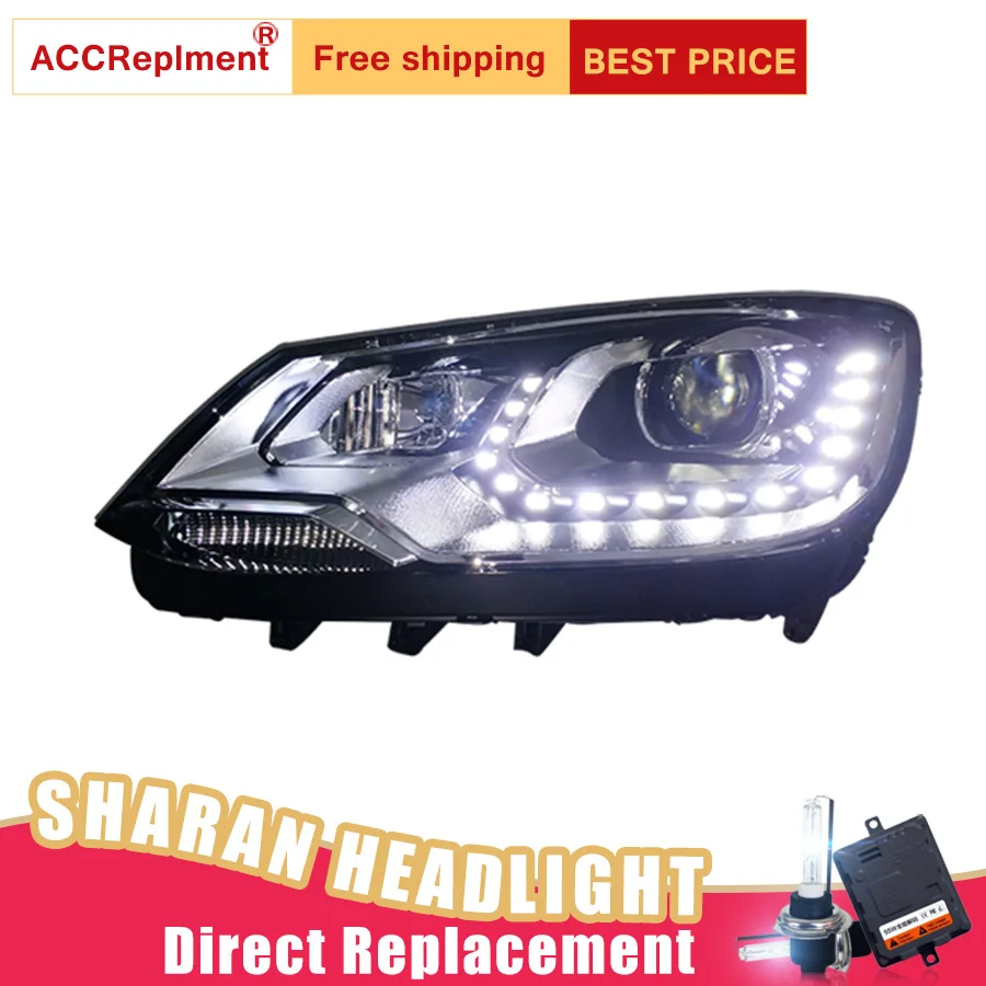 

2Pcs LED Headlights For VW Sharan 2012-2018 led car lights Angel eyes xenon HID KIT Fog lights LED Daytime Running Lights