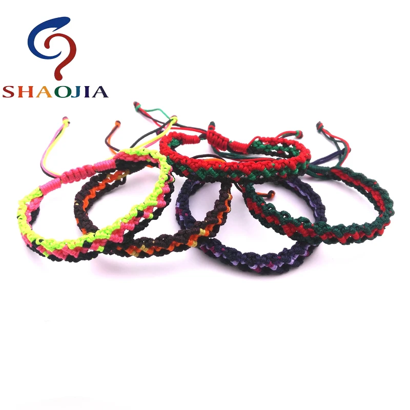 SHAOJIA 2017 модный красный браслет для женщин ручная вязка веревка счастливые