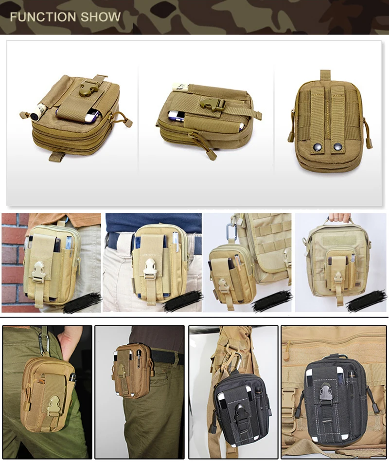 Тактический Чехол Molle EDC, Универсальный гаджет, поясная Сумка для кемпинга, туризма, на открытом воздухе, органайзер для инструментов, чехол для сотового телефона, держатель D30