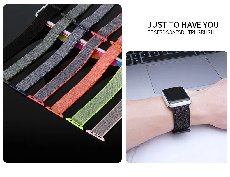 Ремешок для Apple Watch 42 мм 38 мм 5 4 3 correa iwatch 44 мм 40 мм спортивный браслет-петля Apple watch 5 4 аксессуары 5/3/2