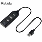 Адаптер-концентратор usb-хаб Mini USB 2,0, высокоскоростной разветвитель на 4 порта для ПК, ноутбука, приемника, периферийных устройств