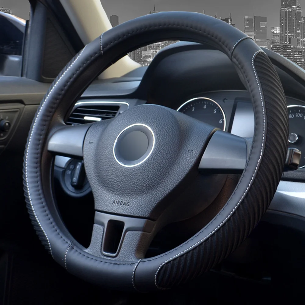 Универсальный Fit крышка рулевого колеса противоскользящие из микрофибры