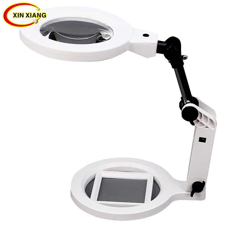 Foldable 22 LED Table Magnifier With Light AC Power/Battery 2X 5X Illumination Magnifying Glass Jewelry Loupe |
